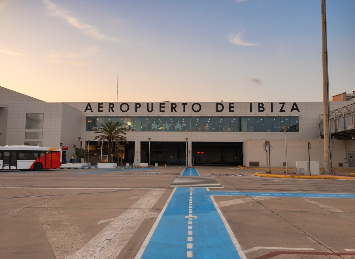Facciata dell'Aeroporto di Ibiza