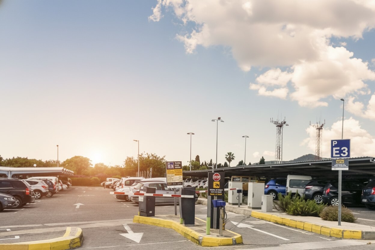 Taxi bianchi e verdi all'Aeroporto di Ibiza